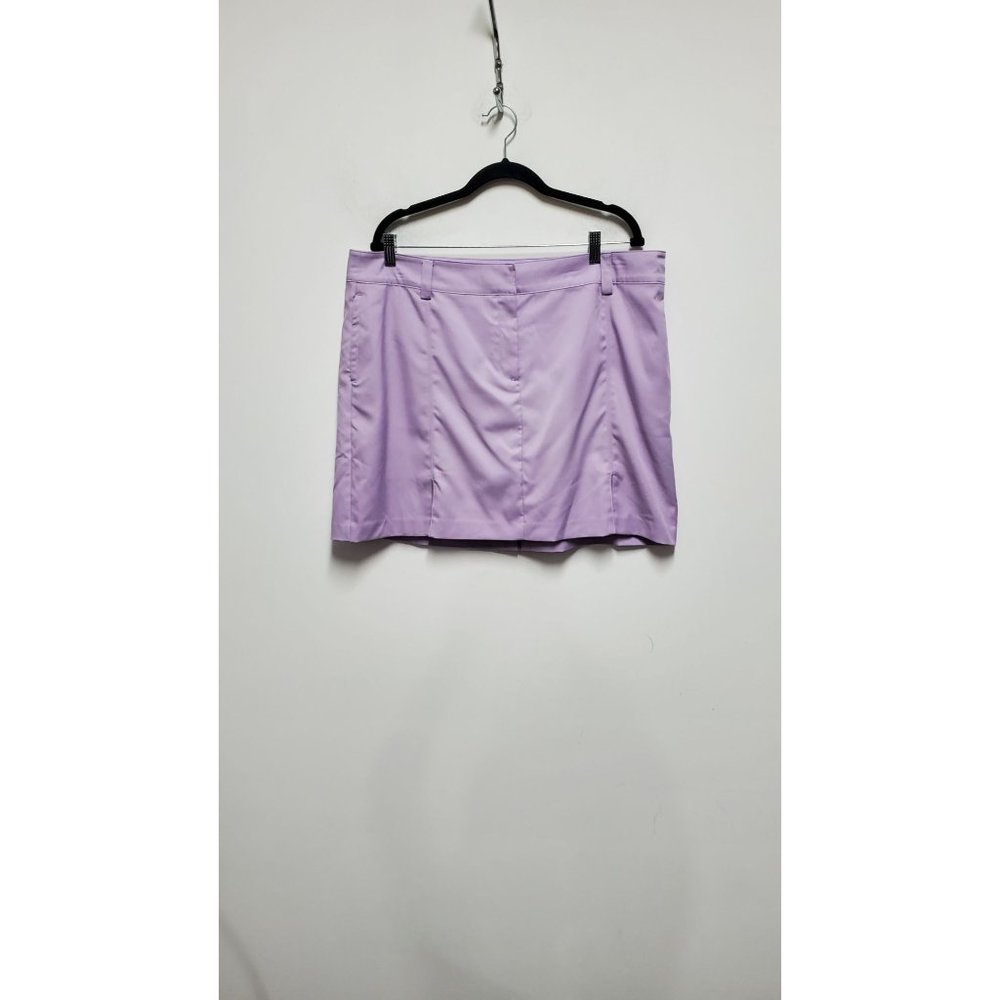 Izod Golf Skort Lavender Sz 18 Zipper Pockets Pleats at Hem